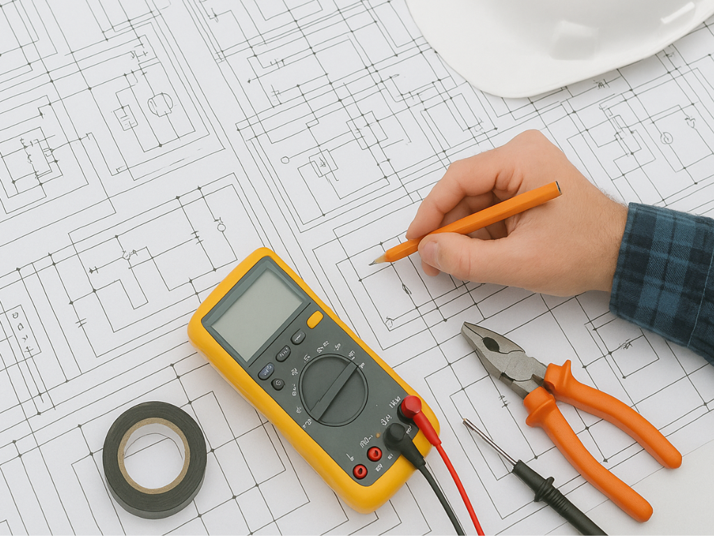 Plano técnico desarrollado por TEAN Ingeniería para soluciones eléctricas industriales en Ecuador